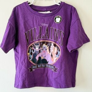 Disney kids crop top Villain T-Shirt, NWT, size 8